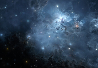 Wall Mural - space nebula. giant interstellar cloud and stars scattered across the universe