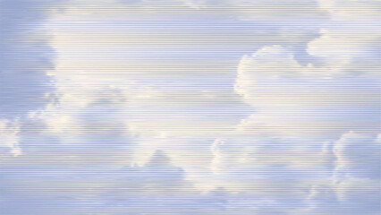 clouds, retro engraving style. design element. vector illustration