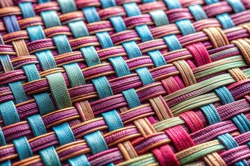 Poster - Colorful woven pattern with intricate interlacing details