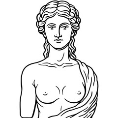 Wall Mural - antique statue of venus vector illustration