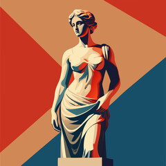 Wall Mural - antique statue of venus vector illustration