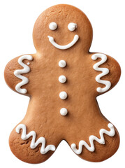 Wall Mural - Gingerbread man icing dessert cookie.