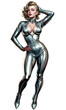 © Aleksandr - woman posing in glossy suit