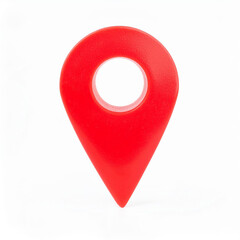 red location pin isolated on white background. gps, guidance and direction.