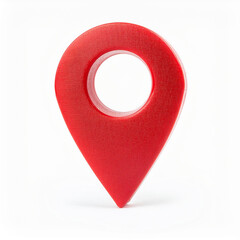 red location pin isolated on white background. gps, guidance and direction.