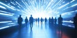 © Tevarplus - a group of people walking through a tunnel