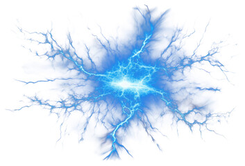 Wall Mural - png glowing blue lightning electrifies background storm thunderstorm.