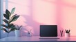 © Johannes - Minimalist Home Office Setup with Plants and Laptop