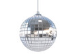 © Matej - a silver disco ball with a white background
