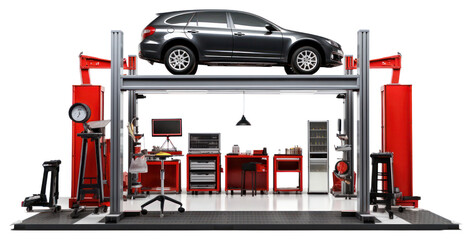 Canvas Print - png service bay car vehicle wheel.