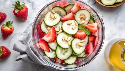 Canvas Print - tart and tangy flavors of fermented pickles showcased in a vibrant display