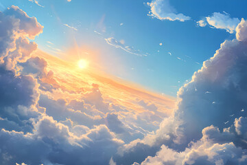 Photorealistic Clouds – A Serene Landscape Background