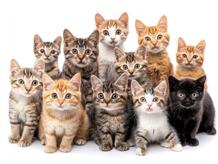 Canvas Print - photo with completely white background of all the felines --ar 4:3 --v 6.1 Job ID: 60680b0b-3f5b-4eca-89a0-fa7c1ccd0706