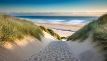 Wall Mural - Wandering through dunes to the beach