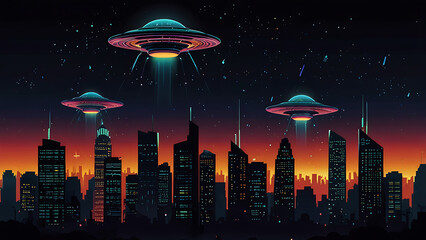 ufo in the city