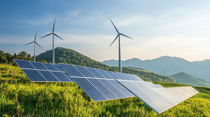 green finance initiative supporting renewable energy startups, providing funding for solar, wind, an
