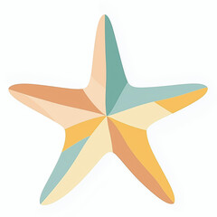 Pastel colorful starfish illustration design element