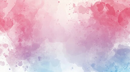 watercolor gradient frame design with copy space, soft  red and blue colors colors