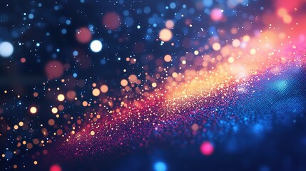 Glittering Bokeh Background in Vibrant Colors