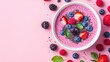 © Khritthithat - Vibrant Smoothie Bowl with Chia Seeds and Berries