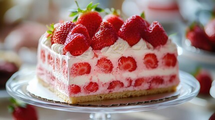 Sticker - cheesecake with strawberries