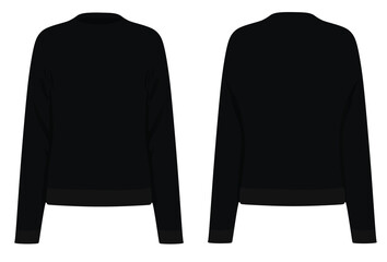 Sticker - Black sweatshirt blazer. vector illustration