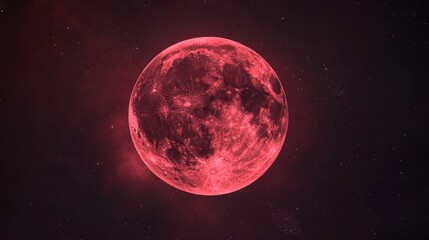 Wall Mural - A red moon is in the sky