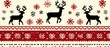 © Nathamanee - A red and white knit sweater with three deer on it