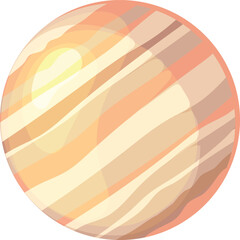 Sticker - planet cartoon icon. astronomy symbol. universe object