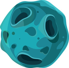 Sticker - meteorite cartoon icon. space game asteroid element