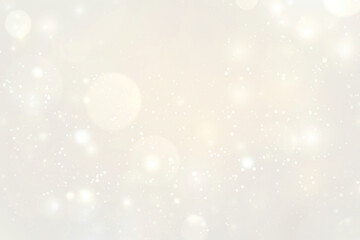 Canvas Print - png elegant beige background with white bokeh lights illustration sparkling backdrop.