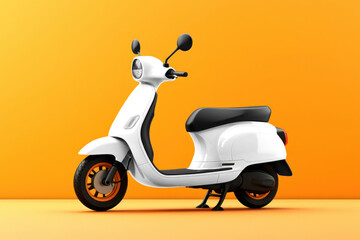 Wall Mural - Motorcycle scooter png mockup, transparent vehicle