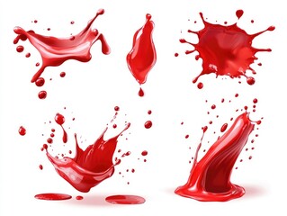 Poster - red paint splash