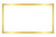 © Amona HD - Golden rectangle frame isolated on transparent background. Shining gold border. Luxury blank border frame design. Creative mock up, template, banner, for text, design and decoration. Cut-out, PNG