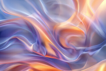 Canvas Print - A colorful, flowing piece of fabric with a warm, orange hue