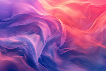 Poster - A colorful, flowing piece of fabric with a pink and blue hue