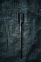 Wall Mural - A black toothbrush sits on top of a blue cloth