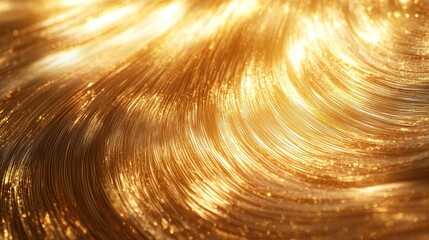 Wall Mural - abstract golden background with curved lines and bokeh.