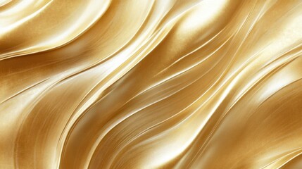 Wall Mural - abstract golden background with soft wavy lines.