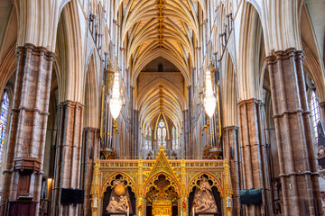 Wall Mural - Isaac Newton and Earl Stanhope tombs in Westminster Abbey, London, UK