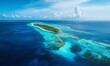 © Valentyna - Aerial view of tropical blue barrier reef