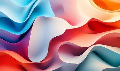 Wall Mural - Abstract background with smooth shapes