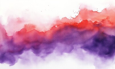 Wall Mural - Abstract watercolor in purple and red