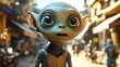 © MADMAT - Shy Alien Exploring Busy City Street