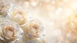 © sembiz sembiz - beige wave background with rose in corner, ideal for professional text, background for text