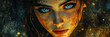 © Vertigo Images - Close-up portrait of a woman with intense blue eyes.
