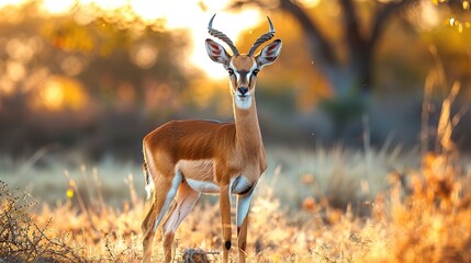 Canvas Print - Gazelle in the golden light