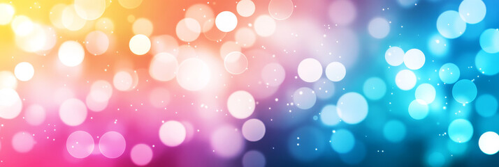 Sticker - Abstract colorful bokeh background with blurred lights