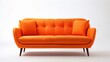 © darion - A vibrant orange sofa with two cushions, designed for modern living spaces.