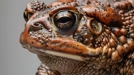 Close-Up Oak Toad Portrait Professional Studio Setting